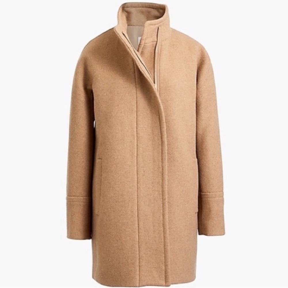 J Crew Wool-blend City Coat in heathered mushroom